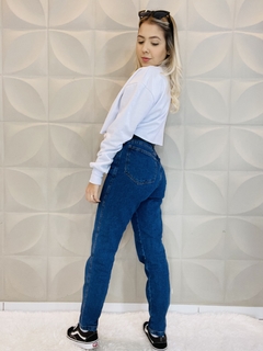 Calça mom vintage escura - loja online