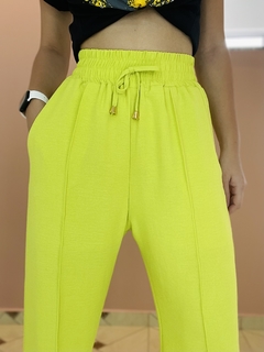 Calça pantalona Becca verde lima - loja online