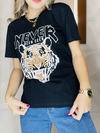 T-shirt algodão Tiger preta