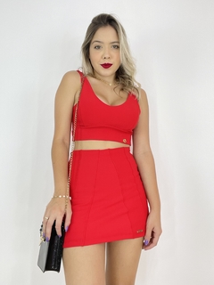 Cropped Leticia vermelho - comprar online