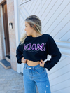 Moletom cropped Miami preto