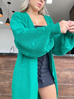 Cardigan tricot Becky verde na internet