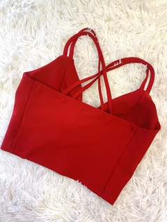 Cropped X vermelho - comprar online