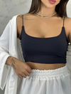 Cropped alcinha preto