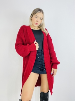 Cardigan tricot Becky vermelho na internet