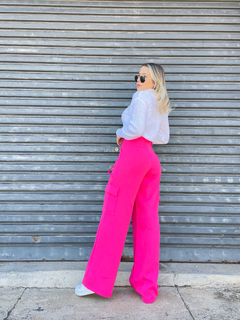 Calça cargo alfaiataria pink - comprar online