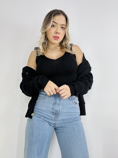 Conjunto tricot Bárbara preto na internet