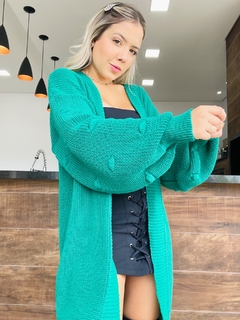 Cardigan tricot Becky verde na internet