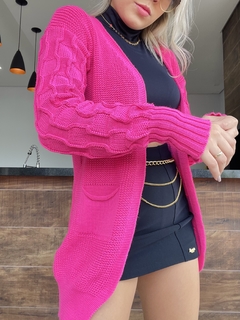 Cardigan tricot Nicoly pink na internet