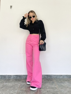 Calça wide leg Rosa