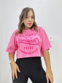 Tee cropped pink