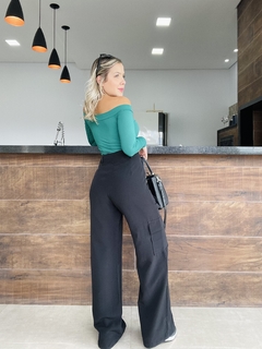 Calça cargo alfaiataria preto - comprar online