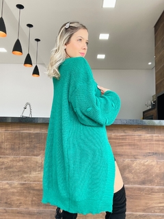 Cardigan tricot Becky verde - Lady Lala 