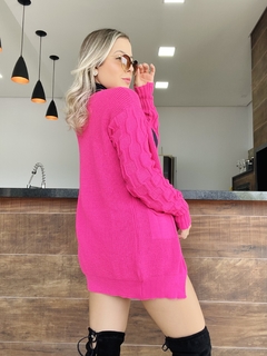 Cardigan tricot Nicoly pink - loja online