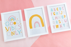 Quadro Decorativo Infantil Good Vibes