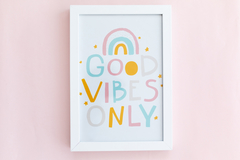 Quadro Decorativo Infantil Good Vibes na internet