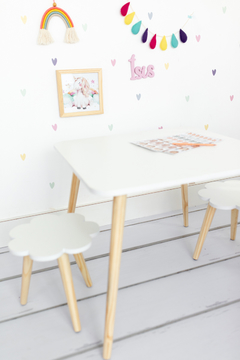 Jogo de Mesa e Banquinhos Nuvem - Moo Baby | Decoração e Enxoval