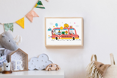 Quadro Decorativo Infantil Bus