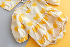 Romper Coração Amarelo com Chapéuzinho - comprar online