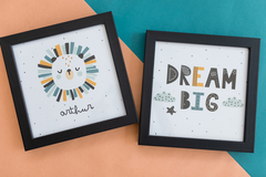 Kit Quadro - Dream Big + Nome Personalizado - comprar online