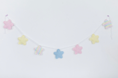 Varal Estrelas em Tecido Candy Colors - comprar online