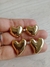 Aros Corazones Dorados #1 x2 pares