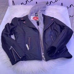 CAMPERA CUERO CON BUZO - comprar online