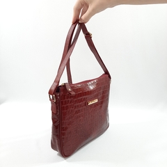 BOLSA EM COURO CROCO VERMELHO REF. 1224 - comprar online