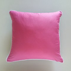 Capa de Almofada Color Pink Preta Com Cordão