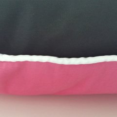 Capa de Almofada Color Pink Preta Com Cordão na internet