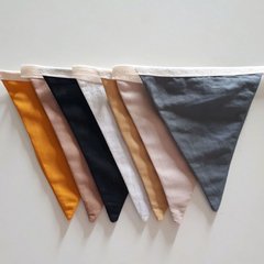 Bandeirinhas de tecido tons outono