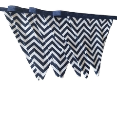 Bandeirinhas Tecido Chevron azul marinho - comprar online