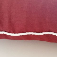 Capa de Almofada Color Marsala Com Cordão Branco - comprar online