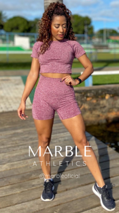 MARBLE ATHLETICS CONJUNTO SHORTS VINHO - comprar online