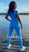 MARBLE ATHLETICS CONJUNTO LEGGING AZUL CLARO