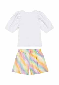 Conjunto Charpey Blusa Cotton Branca e Shorts em Viscose Khyara Jelly Dye - comprar online