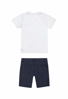 Conjunto Charpey Bermuda Linho e Camiseta Piquet Branca na internet