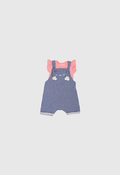 Jardineira Baby Gut Gatinho Denim - comprar online