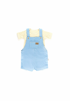 Conjunto Baby Gut Jardineira Menino Jeans Comfy Azul - comprar online