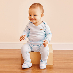 Conjunto Baby Gut Body e Calça Unisex Azul Claro - loja online