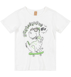 Pijama Up Baby Camiseta com Bermuda em Suedine Skatesaurus na internet