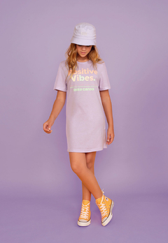 Vestido Dimy Candy T-Dress Over Lilás Lilac - GO GO YO Roupas Infantis