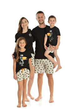 Pijama Dadomile Menina Hey Family Brilha no Escuro Preto - GO GO YO Roupas Infantis