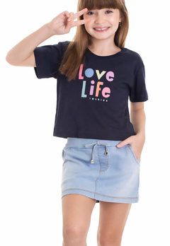 Conjunto Tmx Kids Love Life Jeans Confort Marinho - comprar online