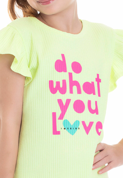 Vestido Love Tmx Kids Lima Neon na internet