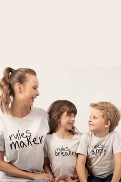 Camiseta Bugbee Família Rules Breaker Mescla na internet