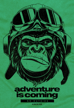 T-Shirt Plus King&Joe Play Gorila Adventure Verde Jade - comprar online