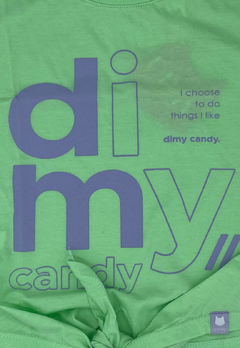T-SHIRT COM AMARRAÇÃO T-SHIRT COM AMARRAÇÃO FRONTAL VERDE GLACE DIMY CANDY - comprar online