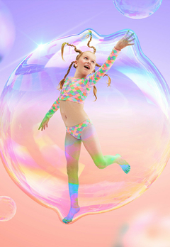 Biquini Cropped Siri Kids Magali Mermaid na internet
