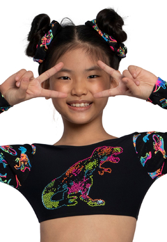 Biquini Cropped Siri Kids Thais Dino Colors - GO GO YO Roupas Infantis